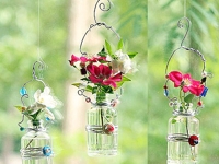 Pretty Handy Girl Hanging Vases with Beads